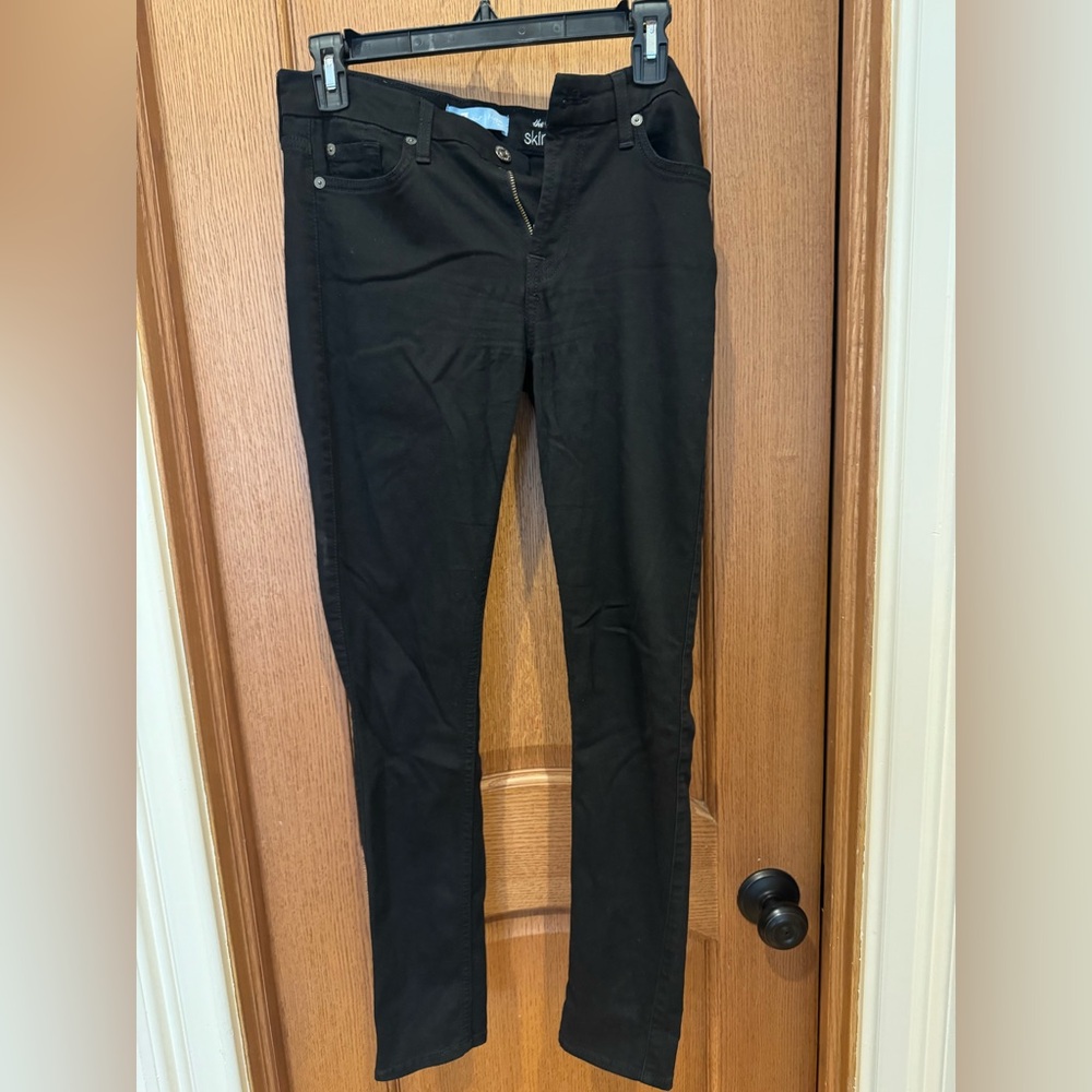7 For All Mankind B(air) The Ankle Skinny jeans in black